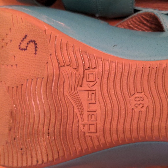 Dansko Pasadena Collection Teal Dixie Sandals, Size 39 - Picture 5 of 14